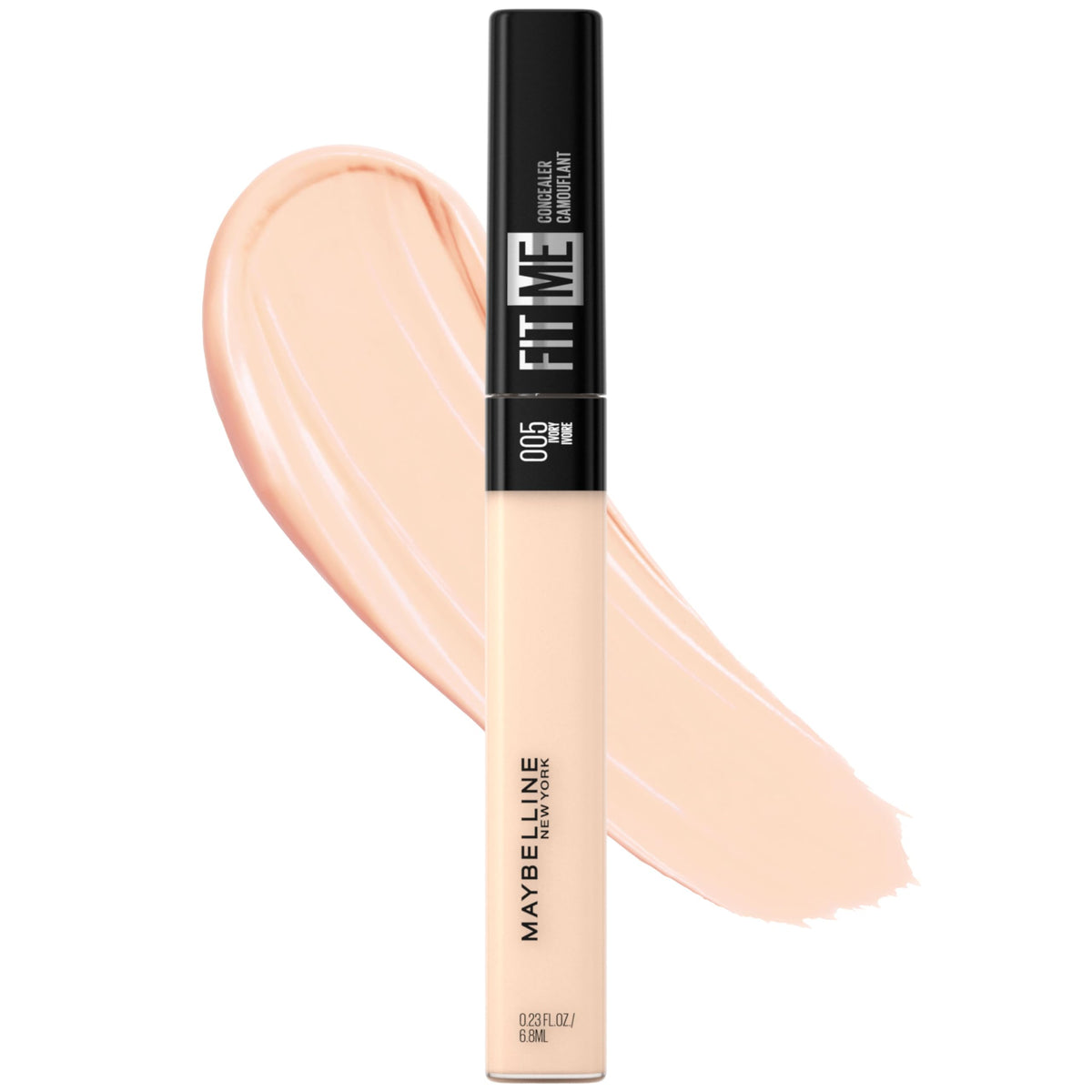 Maybelline Fit Me concealer front packaging shows product and shade for easy selection
