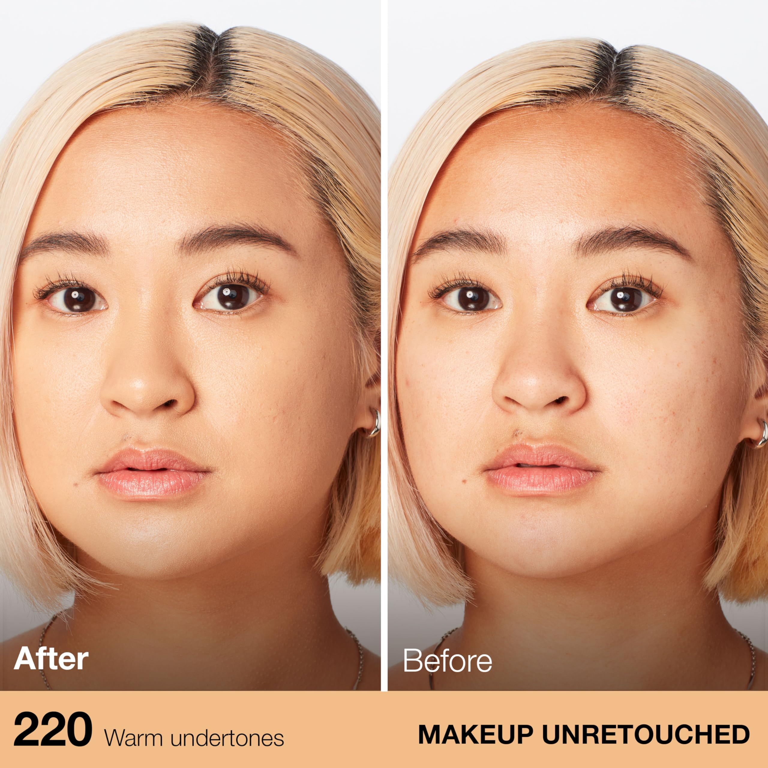 Maybelline product blended on hand with applicator, shows smooth blending benefit