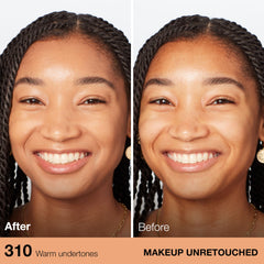 Maybelline Fit Me arm swatches demonstrating coverage and blendability benefit