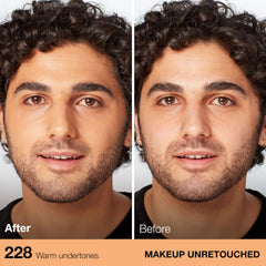 Maybelline foundation being applied with a sponge for seamless, buildable coverage