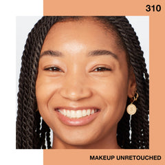 Maybelline Fit Me on vanity mirror lifestyle shot showing radiant, everyday wear
