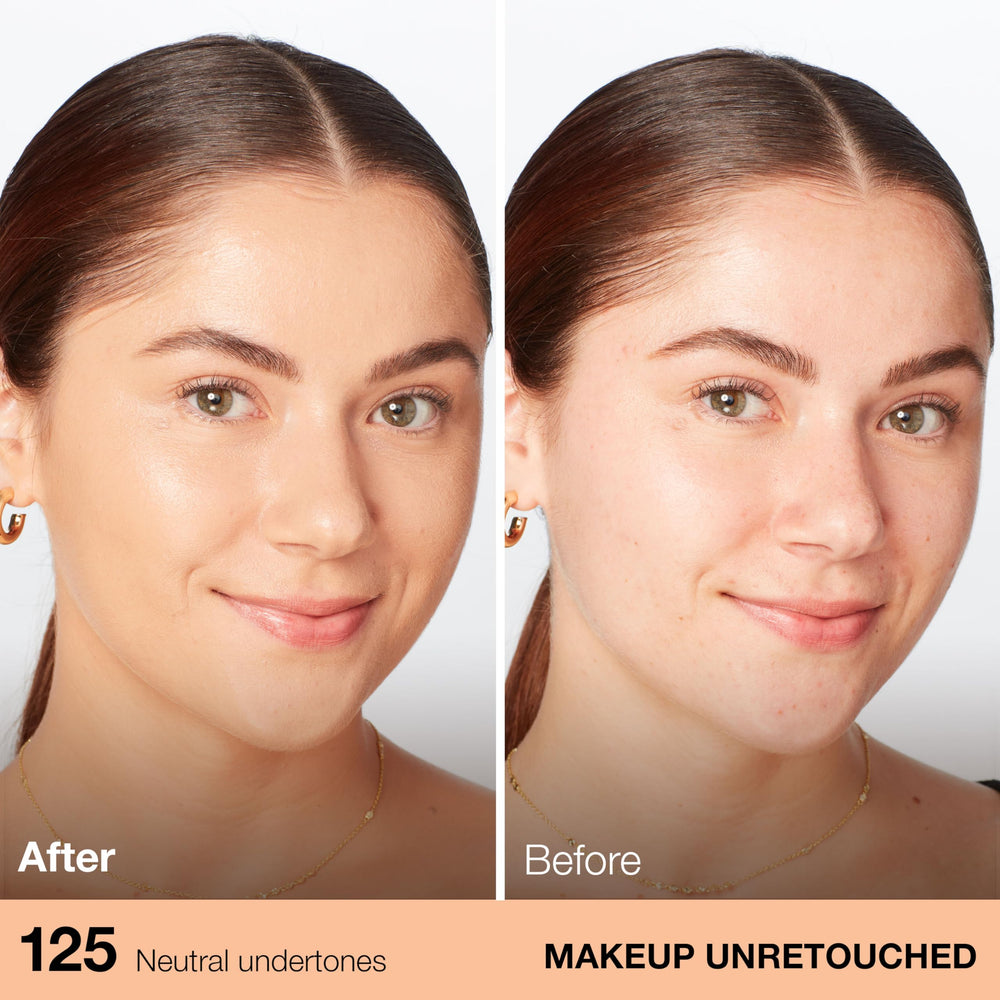 Maybelline foundation being blended with fingertips for smooth coverage