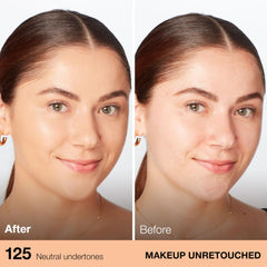 Maybelline foundation being blended with fingertips for smooth coverage