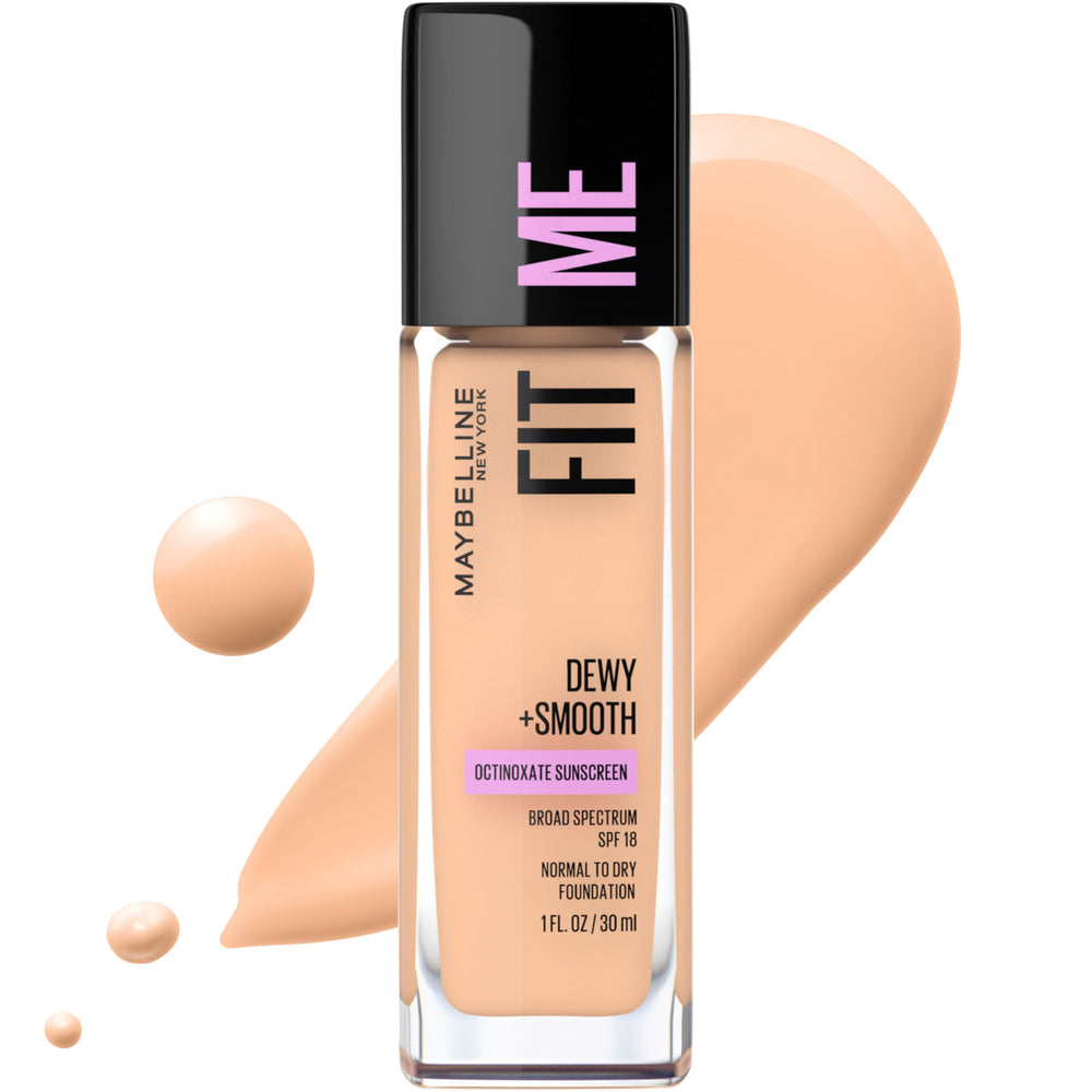 Maybelline front packaging showing bottle and label, highlights SPF benefit