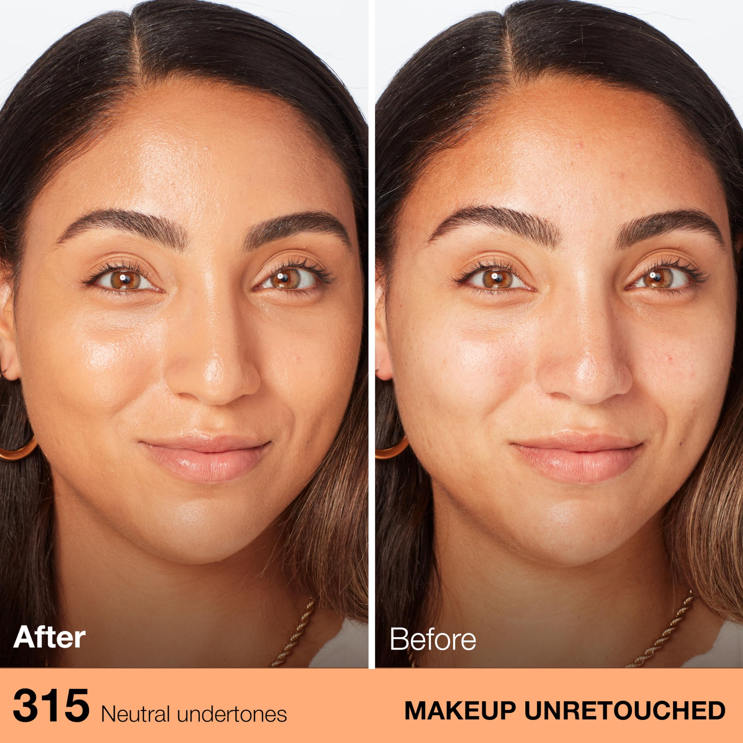 MAYBELLINE swatch of dewy foundation texture demonstrating smooth hydrated finish