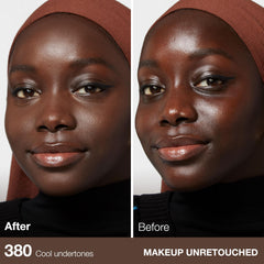 Maybelline foundation texture pool highlighting micro-powders and oil control benefit