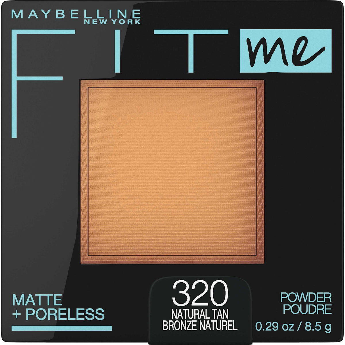 Maybelline compact front view showing sleek packaging and travel-friendly design
