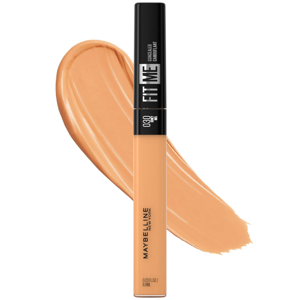 Maybelline Fit Me front packaging in Honey shade showing product benefit