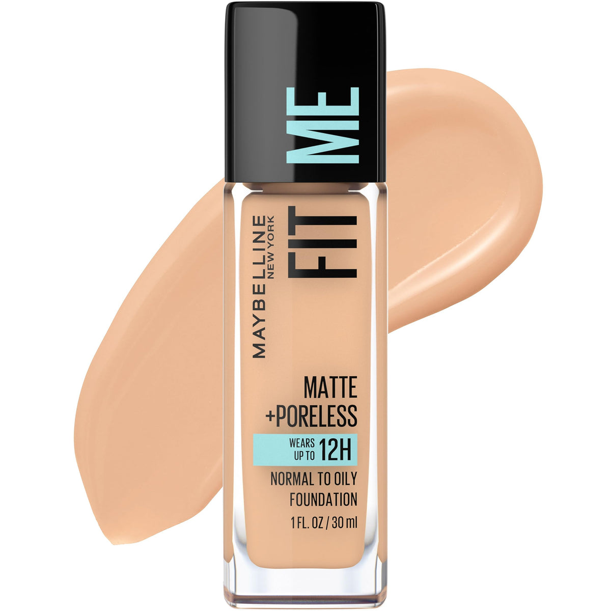 Maybelline Fit Me front packaging showing True Beige, clear product ID and benefit