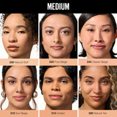 MAYBELLINE compact held in hand to show travel-size scale and portable benefit