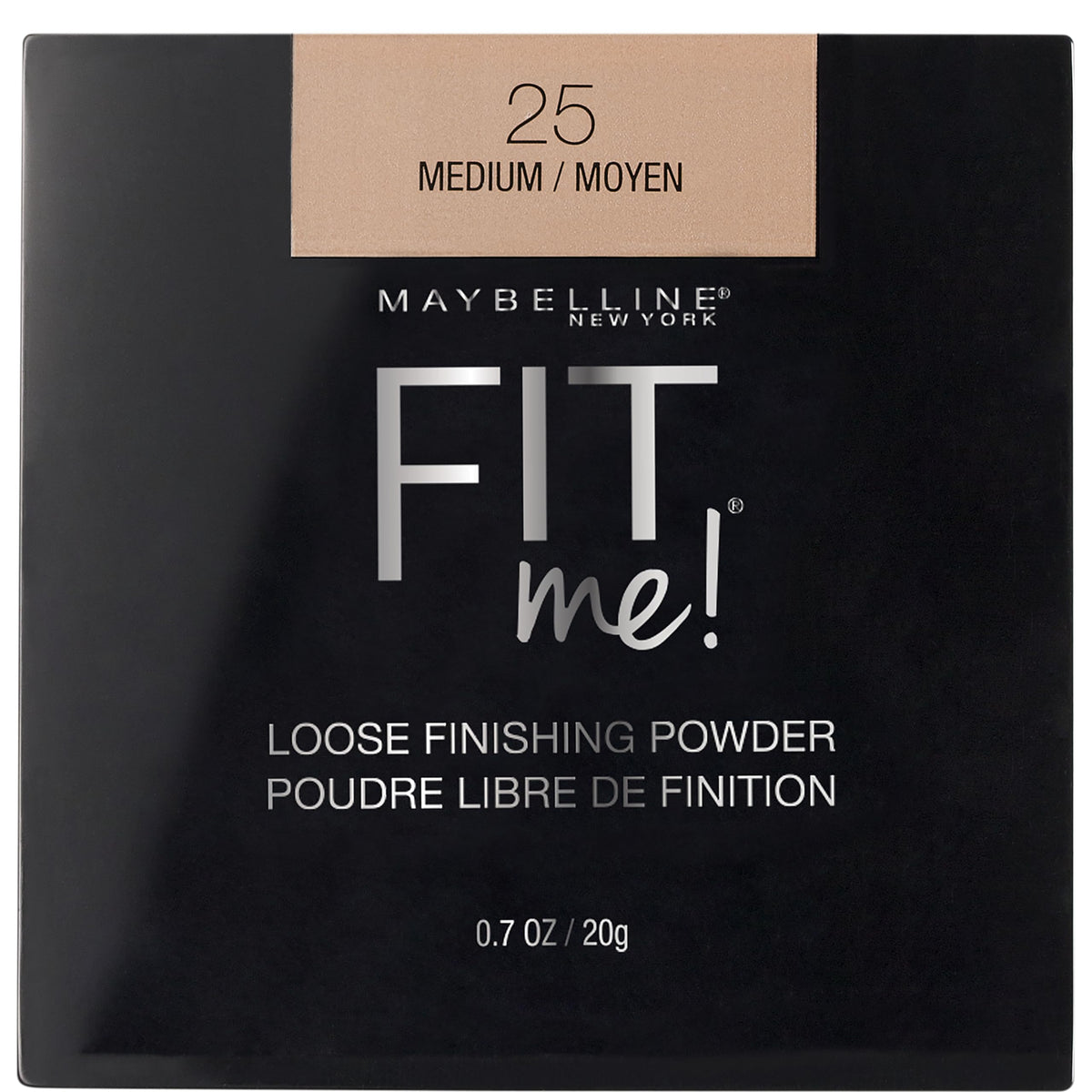 MAYBELLINE jar front view showing medium shade and clean packaging benefit: easy shade ID