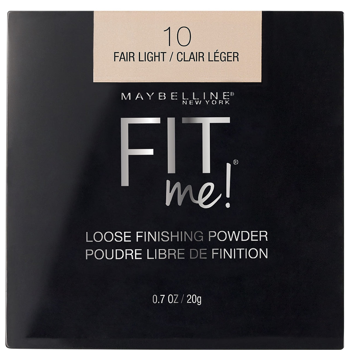 Maybelline Fit Me powder front packaging showing product and shade
