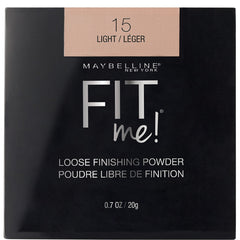 Maybelline Fit Me powder front view showing packaging and easy-to-use jar