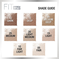Maybelline Fit Me powder fine texture swirl showing silky, blur effect