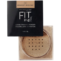 Maybelline Fit Me jar beside a coin showing compact size benefit