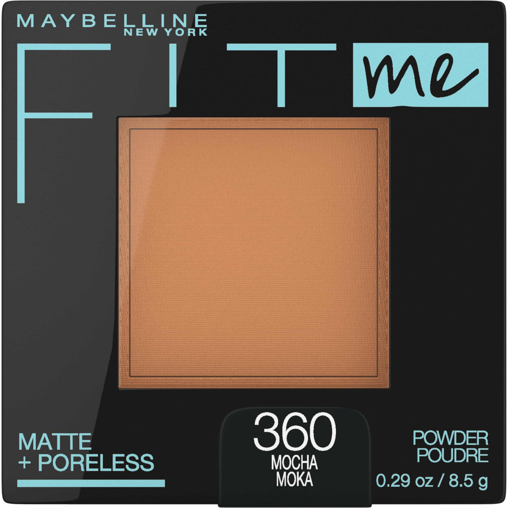 Maybelline compact front view showing sleek packaging and portability benefit