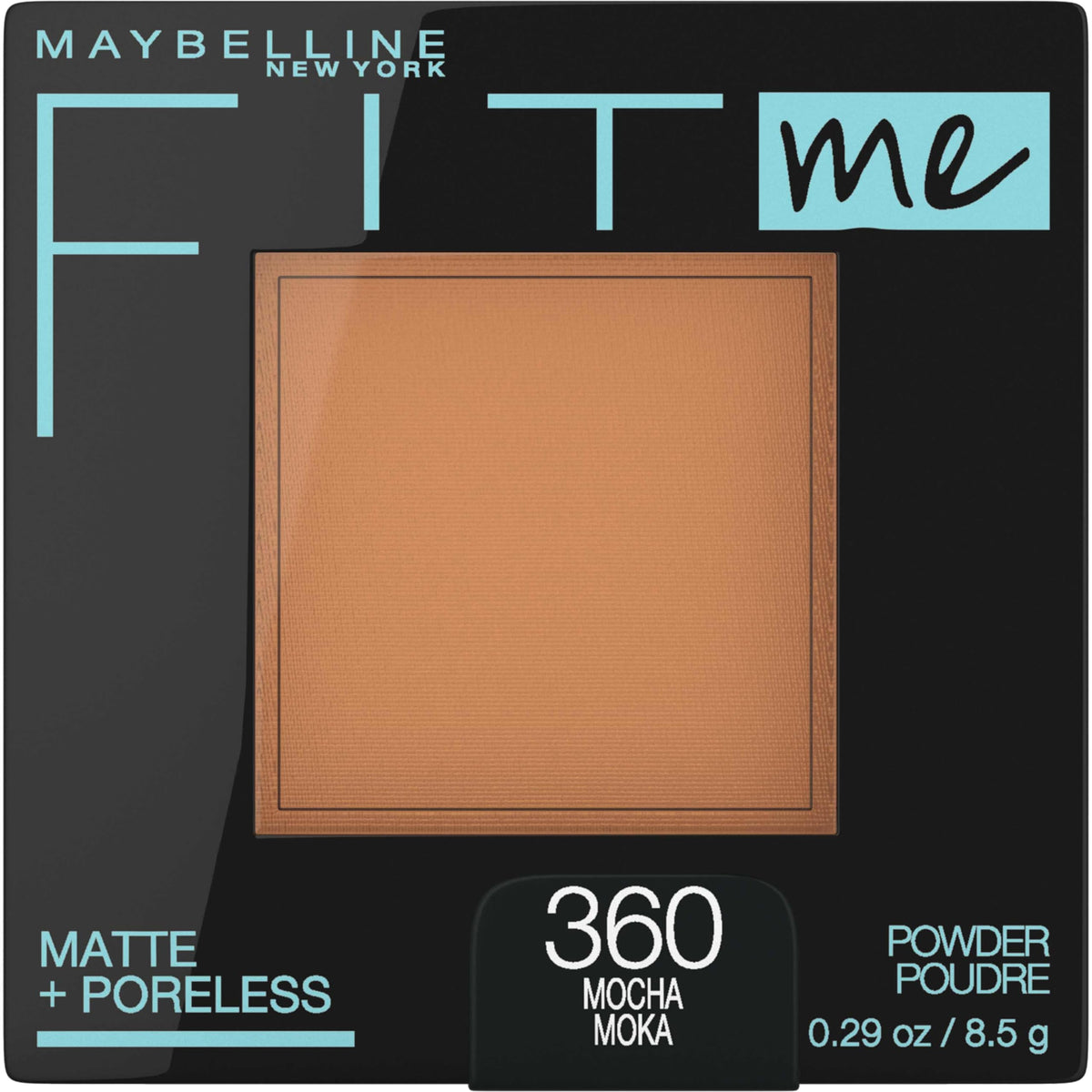 Maybelline compact front view showing sleek packaging and portability benefit