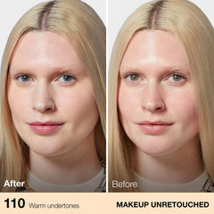 Maybelline Fit Me foundation dispensing from pump showing controlled application
