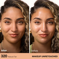 Maybelline powder texture close-up showing fine micro-blur particles for pore-softening