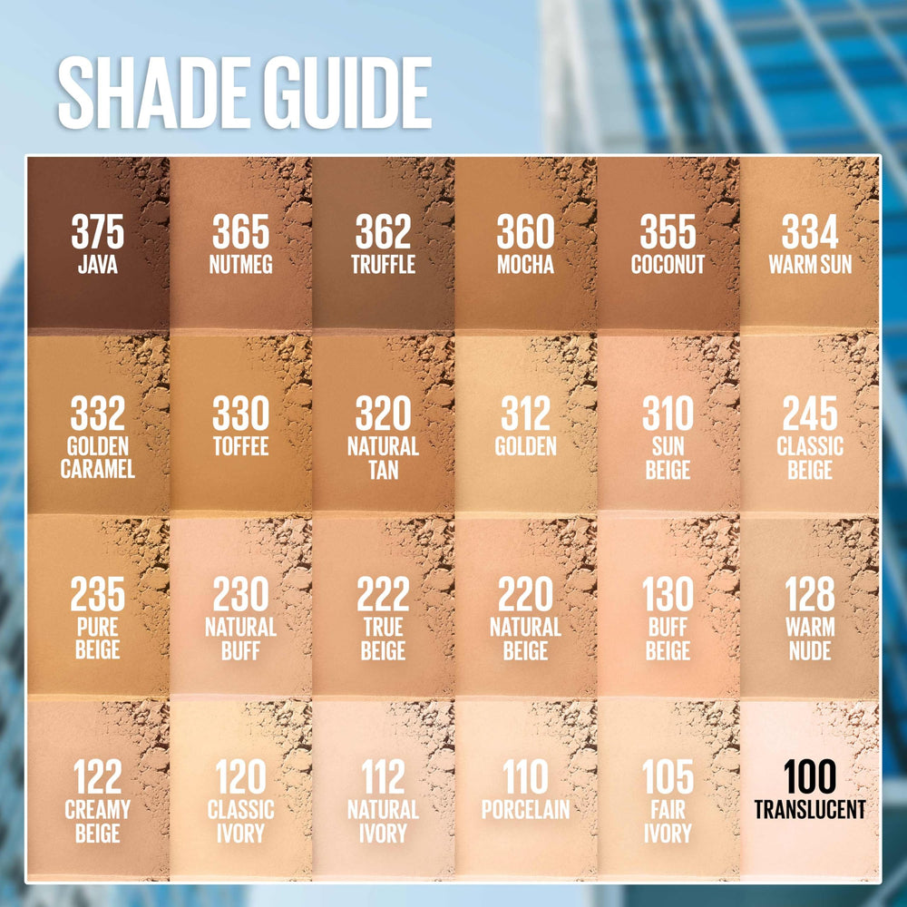 Maybelline shade swatch on arm displaying Natural Tan warm medium coverage