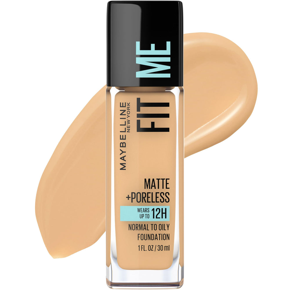 Maybelline bottle front view showing label and shade for easy selection