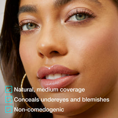 Spot-correction before and after with Maybelline Fit Me for blemish coverage