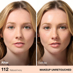 Maybelline powder swatch on wrist demonstrating Natural Ivory blendability benefit
