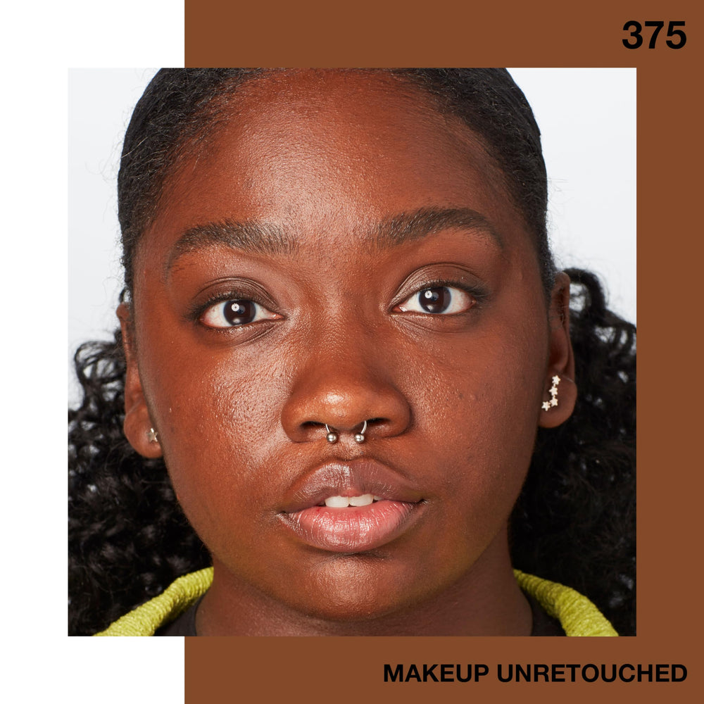 Maybelline Fit Me swatches on skin demonstrating shade Java match benefit