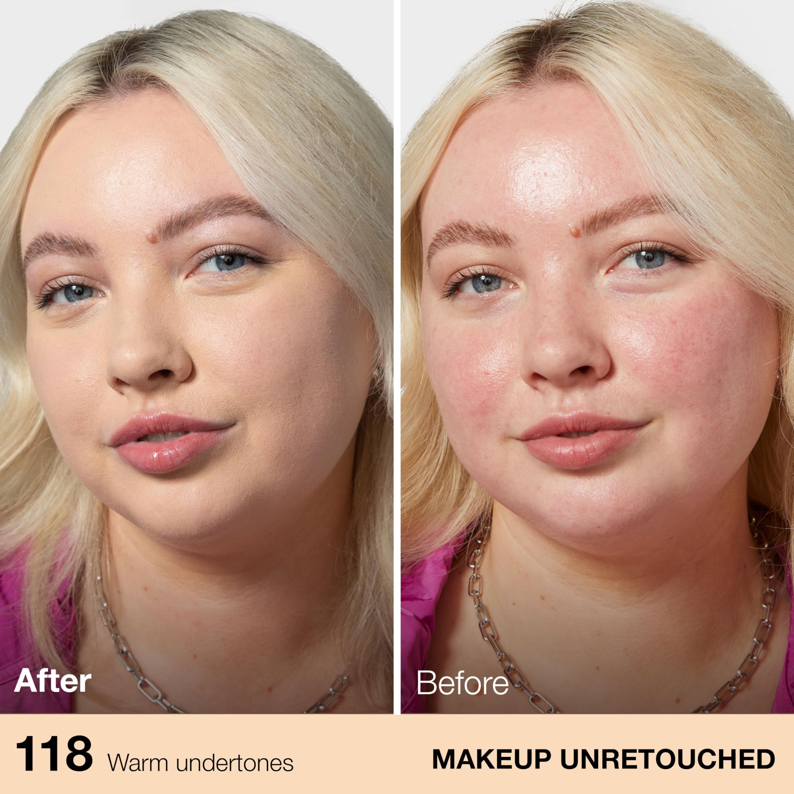 MAYBELLINE close-up of foundation texture showing smooth blendability benefit