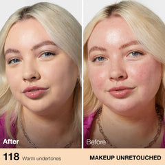 MAYBELLINE close-up of foundation texture showing smooth blendability benefit