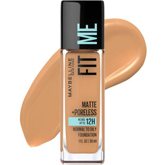 Maybelline bottle front view showing shade Toffee and clean matte look