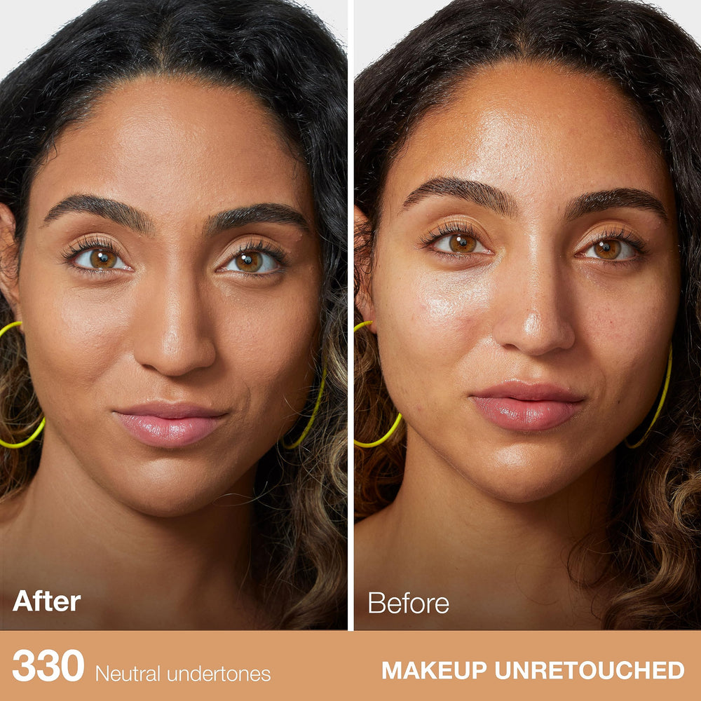 Maybelline multiple swatches on arm demonstrating Toffee match options