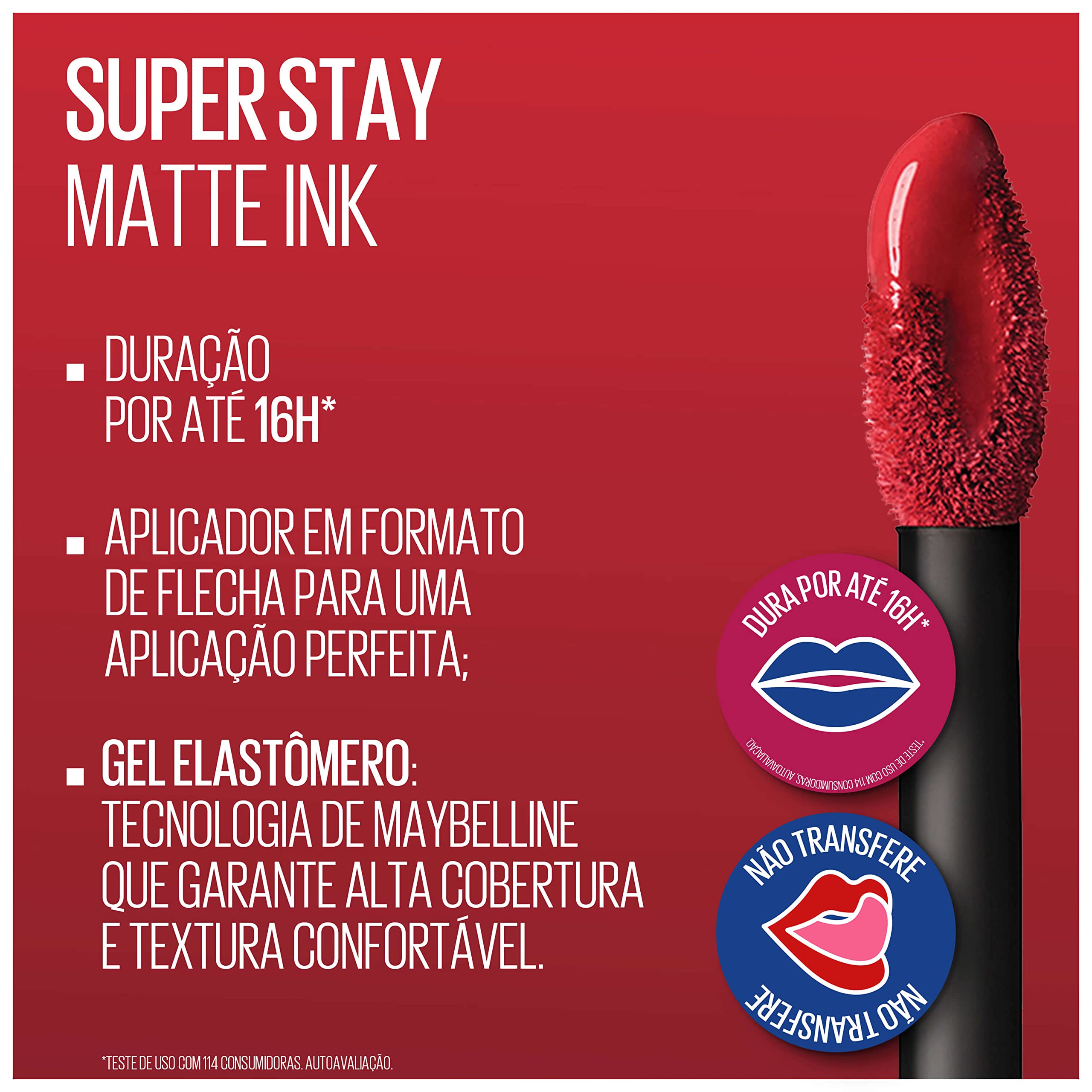 Maybelline Founder arrow applicator close-up for precise, clean lip lines