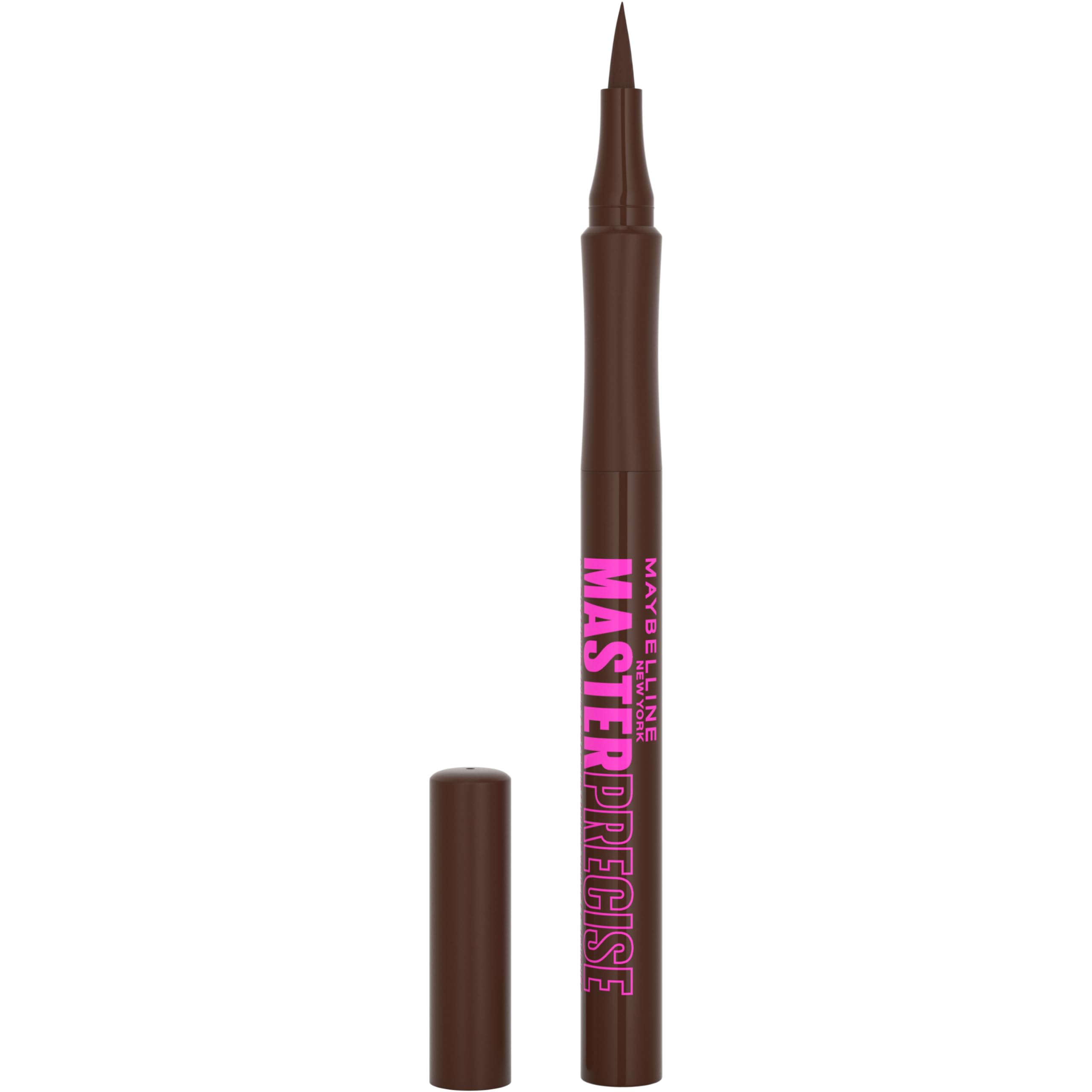 Maybelline front packaging showing Forest Brown eyeliner and benefit of clear labeling