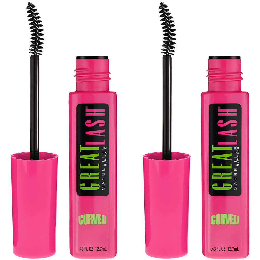 Maybelline front packaging showcasing Great Lash Curved Brush for bold volume