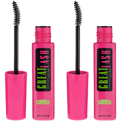 Maybelline front packaging showcasing Great Lash Curved Brush for bold volume