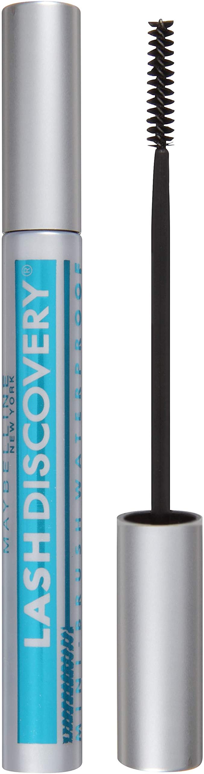 MAYBELLINE front packaging showing travel-size mascara for precise application and portability