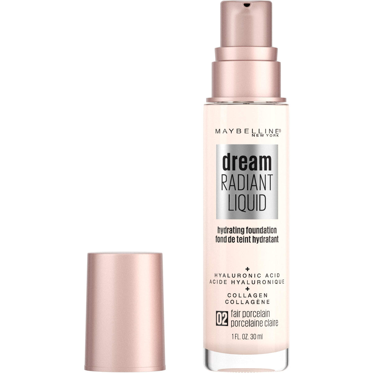 MAYBELLINE front packaging showing bottle and label for easy identification