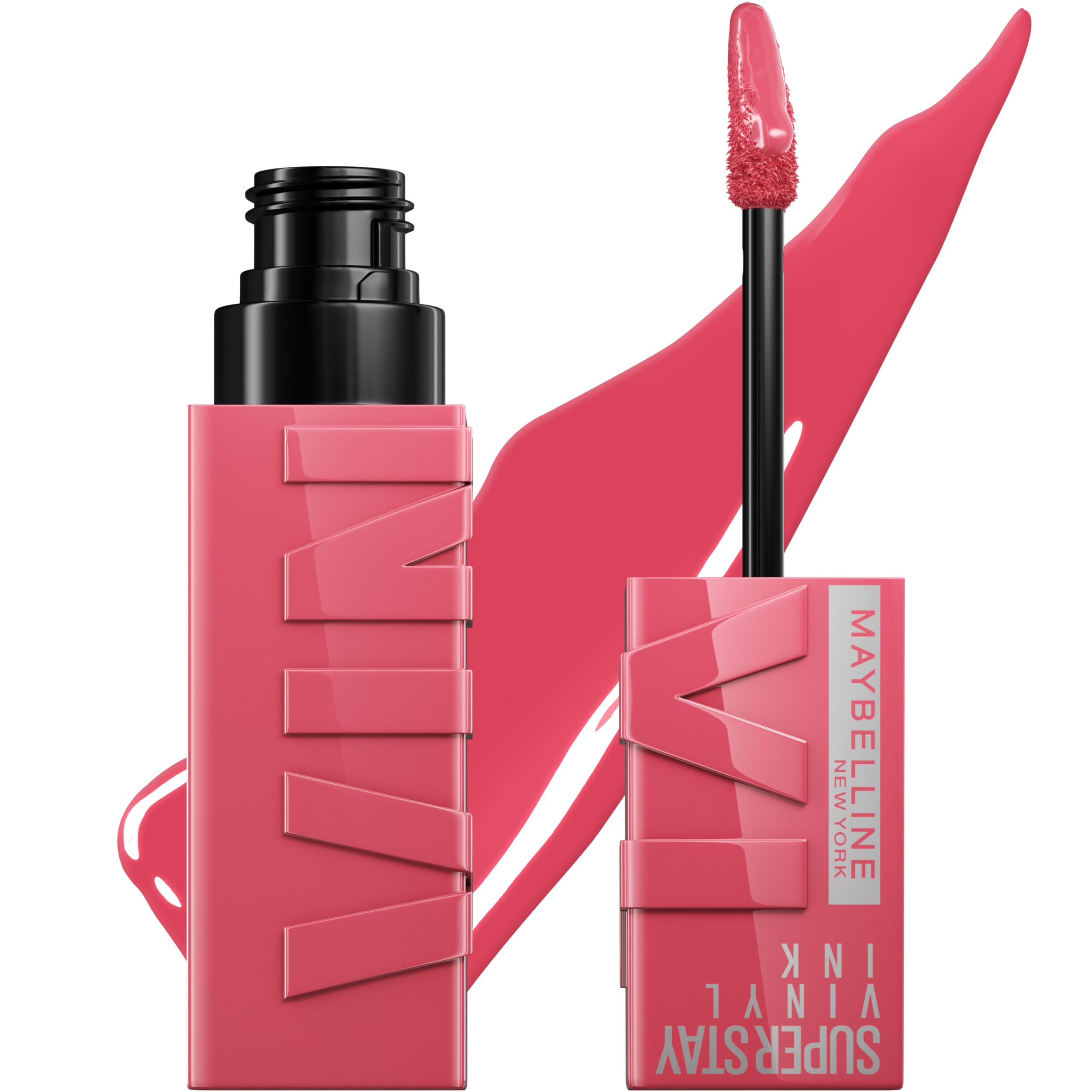 MAYBELLINE front packaging showing product and bold shade for confident wear