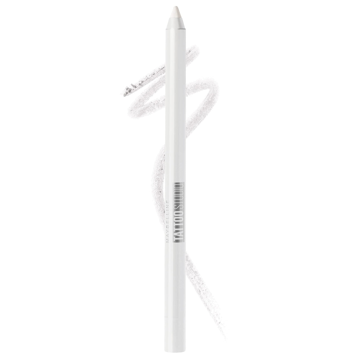 Maybelline front packaging of TattooStudio pencil showing product and label benefit convenience