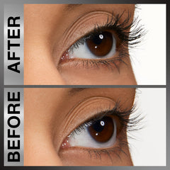 Maybelline wand close-up with bristles that separate and coat lashes evenly