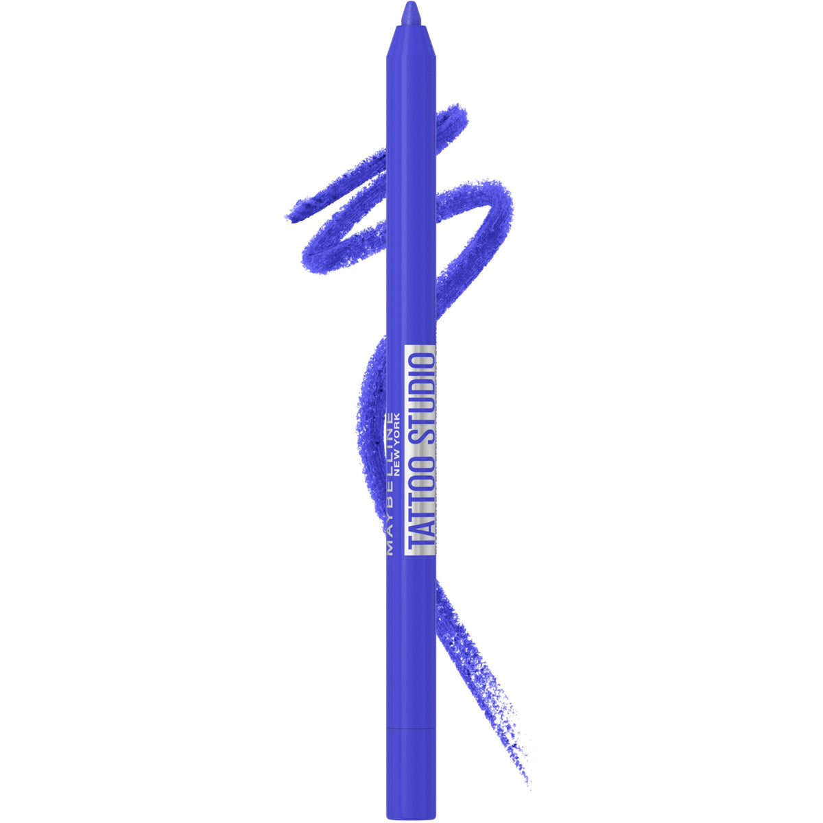 Maybelline pencil front packaging showing galactic cobalt shade and benefits