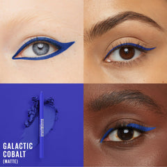 Maybelline tip close-up revealing creamy gel pigment for precise lines