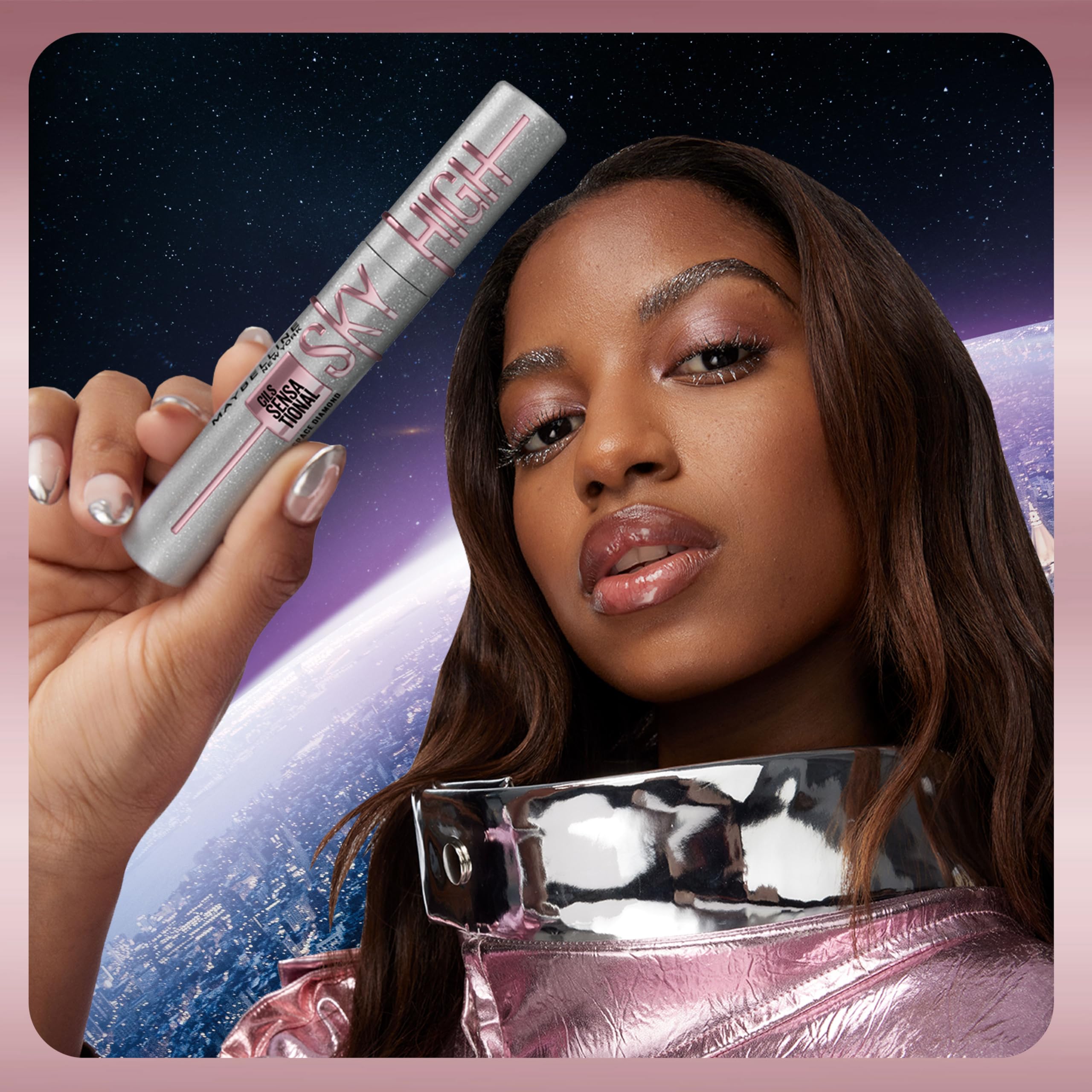 MAYBELLINE kit staged in holiday stocking for gifting convenience