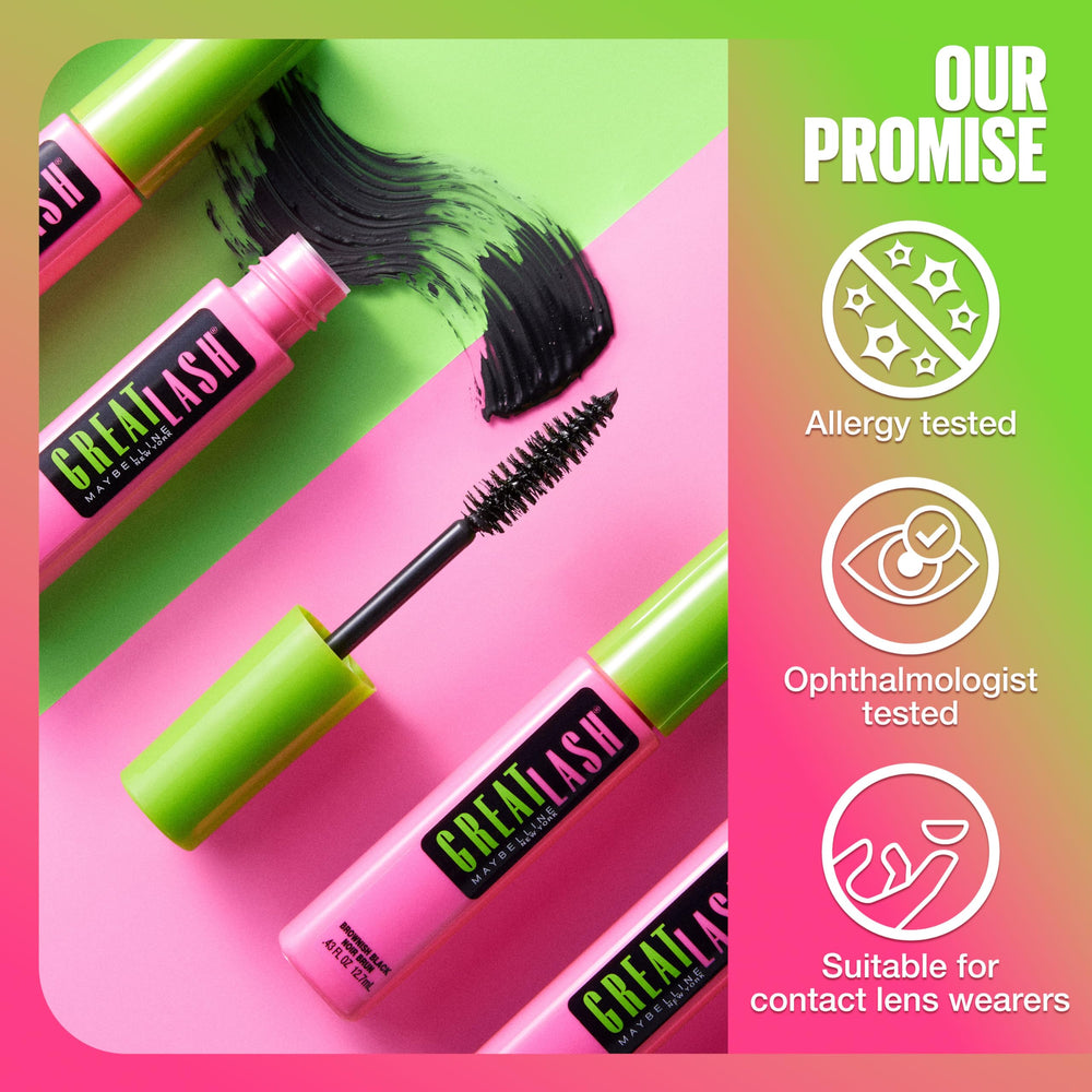 Maybelline Great Lash BIG on vanity with other makeup displaying styling versatility