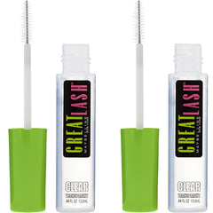 Maybelline Great Lash front packaging showing clear gel and dual pack benefit