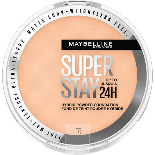 Maybelline compact front view showing shade 130 and portable convenience