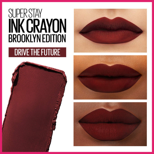 Maybelline close-up of crayon tip texture showing smooth glide benefit
