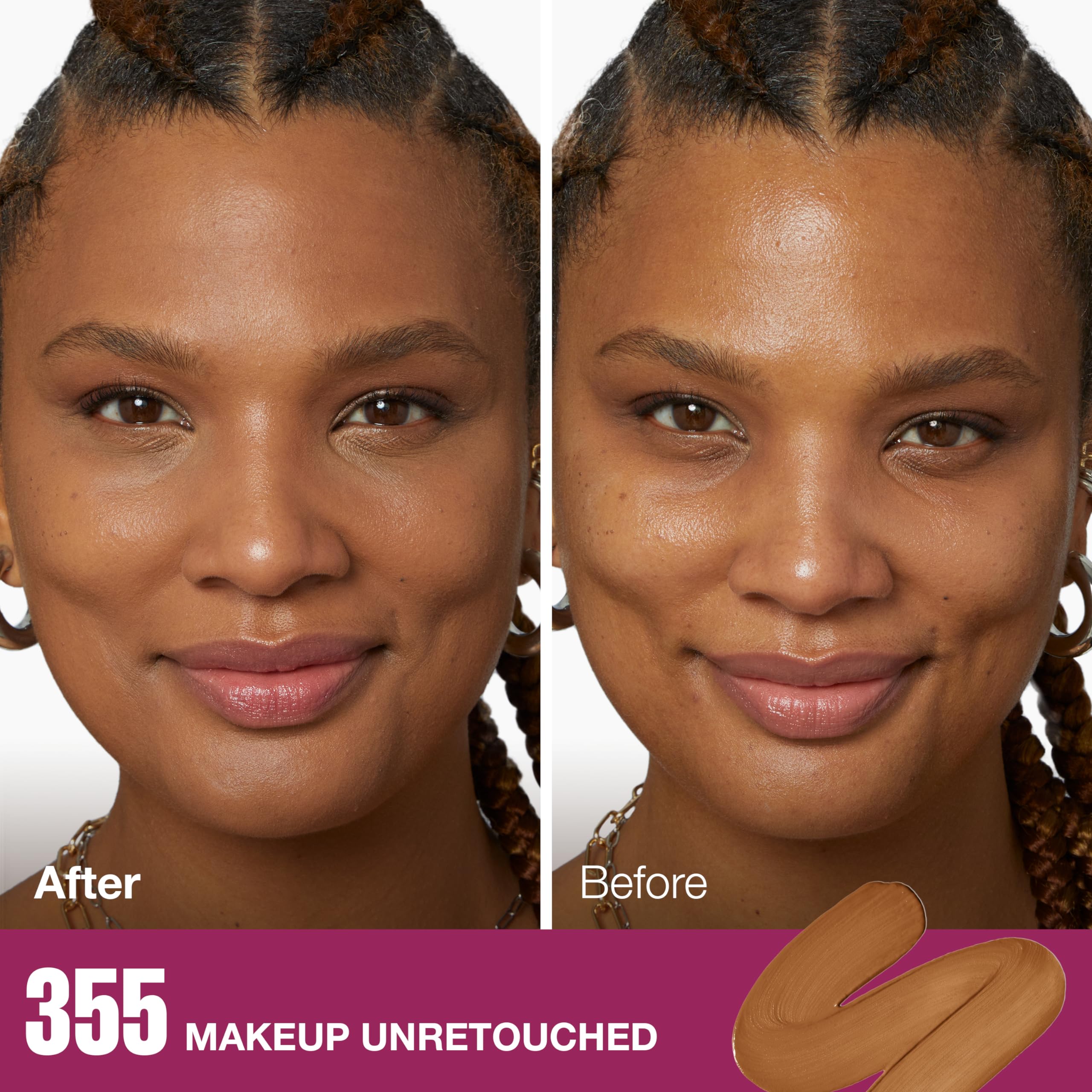 Maybelline closeup of sponge applicator delivering precise coverage