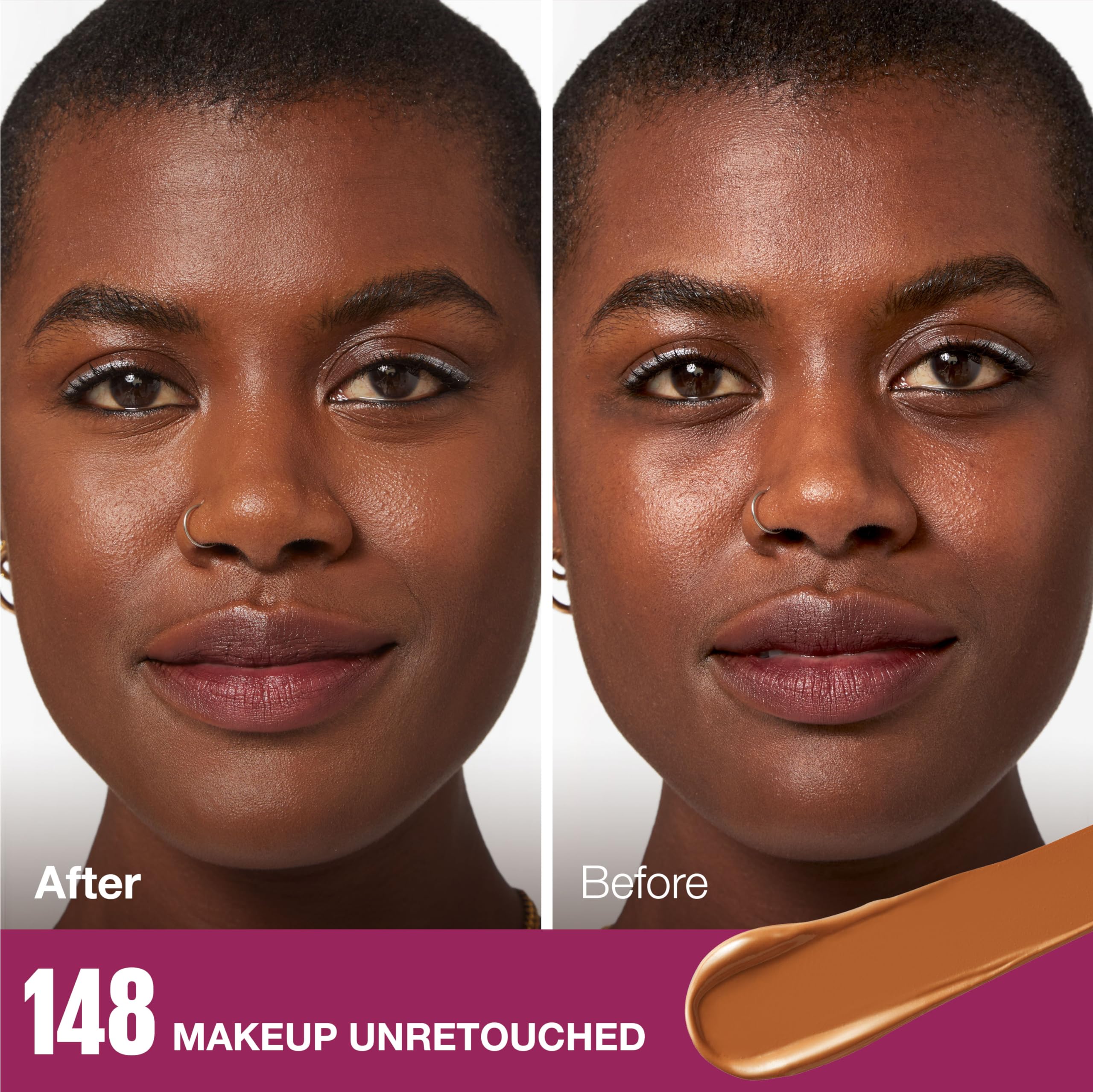 maybelline skin swatches of shade 148 demonstrating color payoff